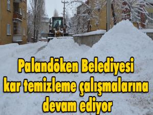 Palandöken Belediyesi kar temizleme çalışmalarına devam ediyor 