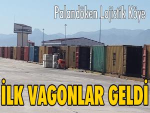 Palandöken Lojistik Köye ilk vagonlar geldi