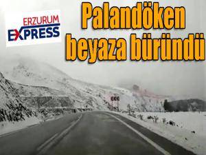 Palandöken ve Bayraktepe beyaza büründü