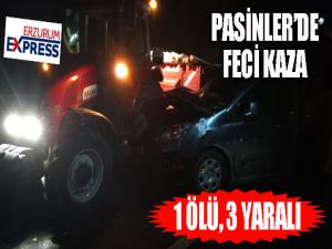 Pasinlerde trafik kazası: 1 ölü 3 yaralı