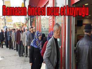  Ramazan öncesi ucuz et kuyruğu 