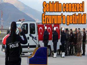 Şehidin cenazesi Erzuruma getirildi