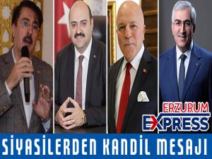 SİYASİLERDEN KANDİL MESAJI