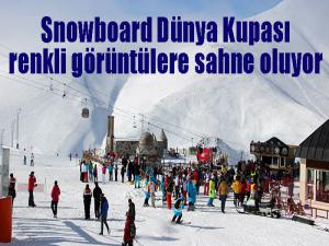 Snowboard Dünya Kupası renkli görüntülere sahne oluyor 