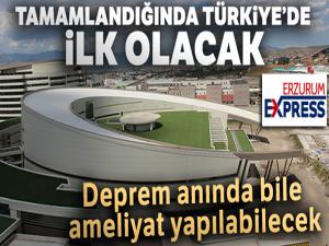 Tamamlandığında Türkiyenin ilk hilal teması barındıran şehir hastanesi olacak