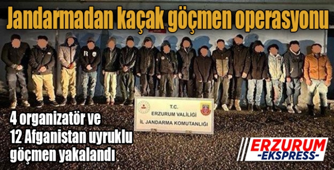 Jandarmadan kaçak göçmen operasyonu