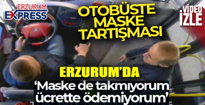 Maske takmamakta direnen vatandaşı otobüsten indirdi