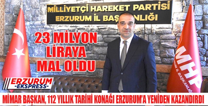 MHP'ye 112 yıllık hizmet binası 