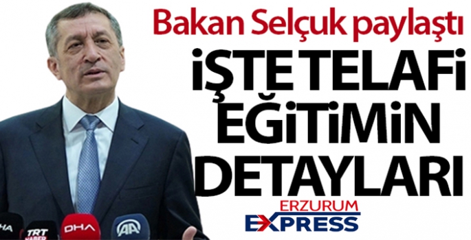 Milli Eğitim Bakanı Selçuk telafi eğitimin detaylarını paylaştı