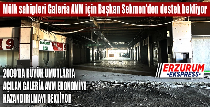 Mülk sahipleri Galeria AVM için Başkan Sekmen'den destek bekliyor. 