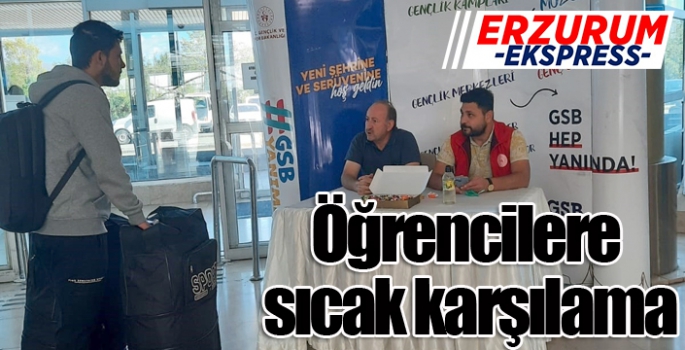 Öğrencilere sıcak karşılama