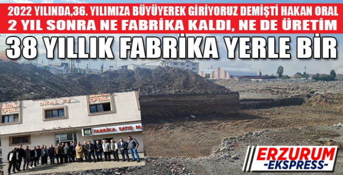 Oral Et Fabrikasının yerinde yeller esiyor