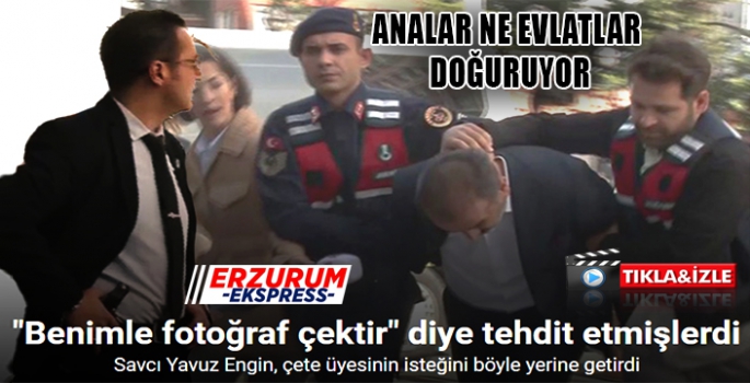 Savcı Yavuz Engin, Benimle fotoğraf çektir, diyerek tehdit eden çete üyesi ile böyle fotoğraf çekti