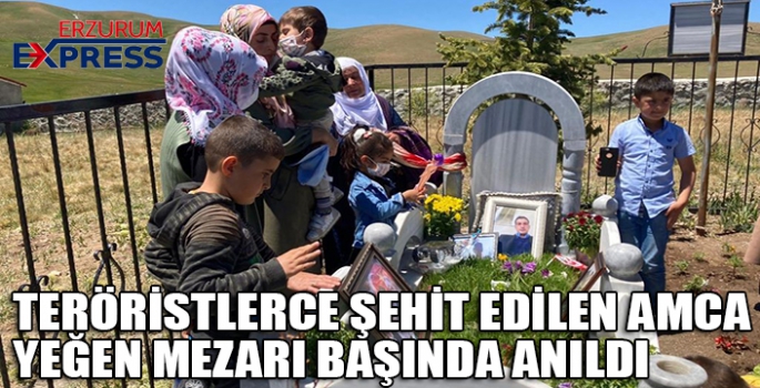 Şehit amca ve yeğeni mezarı başında anıldı