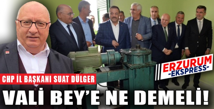 VALİ BEY’E NE DEMELİ!