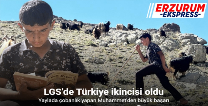 Yaylada çobanlık yapan Muhammet, LGS’de Türkiye ikincisi oldu