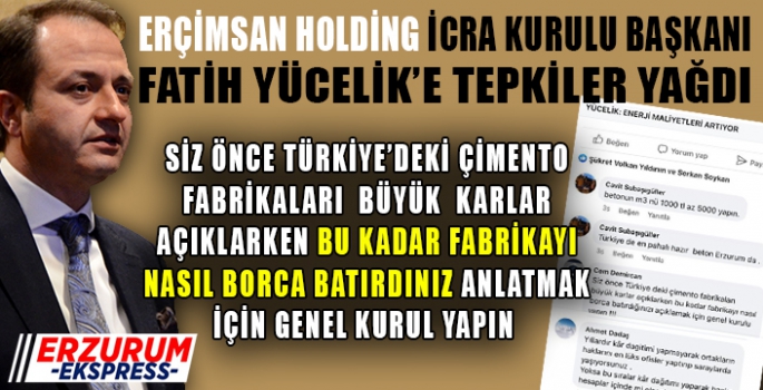 YÜCELİK'E TEPKİ YAĞDI 