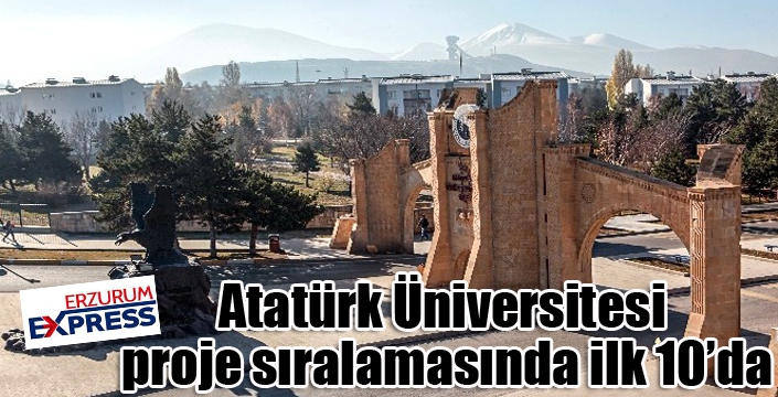 Atatürk Üniversitesi, proje sıralamasında ilk 10’da