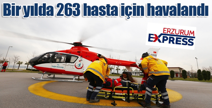 Bir yılda 263 hasta için havalandı