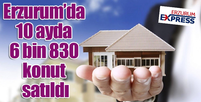 Erzurum’da 10 ayda 6 bin 830 konut satıldı