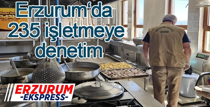 Erzurum‘da 235 işletmeye denetim