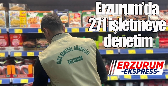 Erzurum’da 271 işletmeye denetim