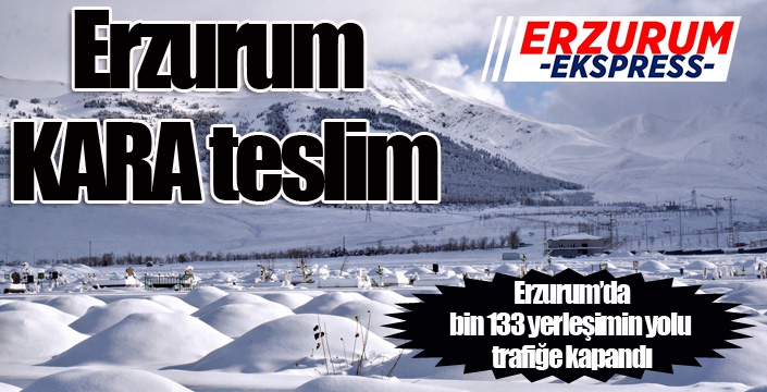 Erzurum’da bin 133 yerleşimin yolu trafiğe kapandı