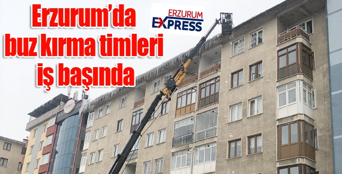 Erzurum’da buz kırma timleri iş başında