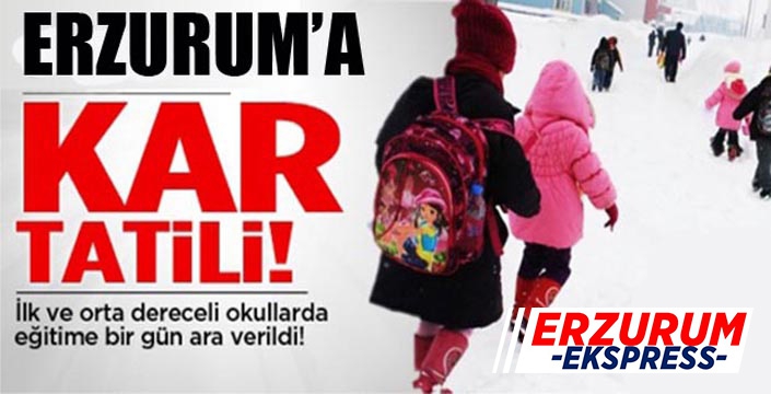 Erzurum’da eğitim bir günlük ara