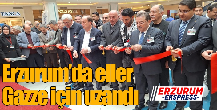 Erzurum’da eller Gazze için uzandı