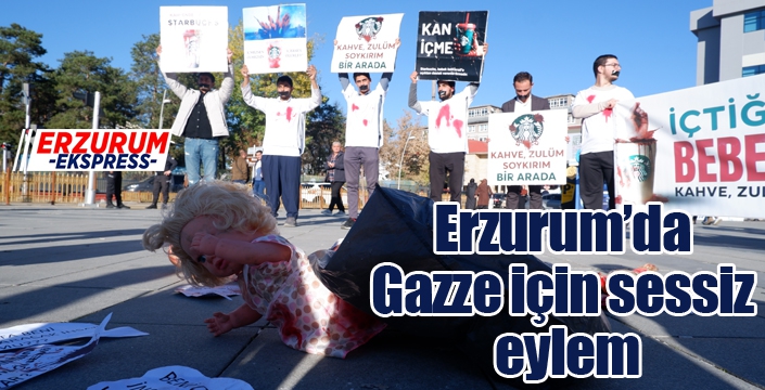 Erzurum’da Gazze için sessiz eylem