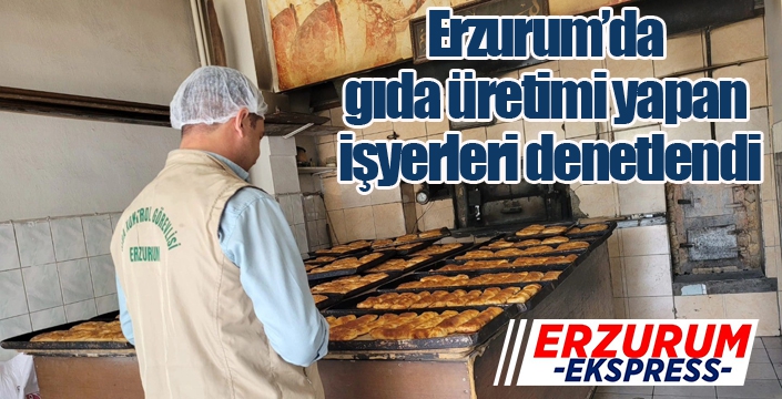 Erzurum’da gıda üretimi yapan işyerleri denetlendi