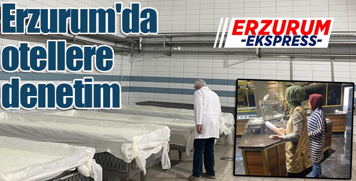 Erzurum'da otellere denetim