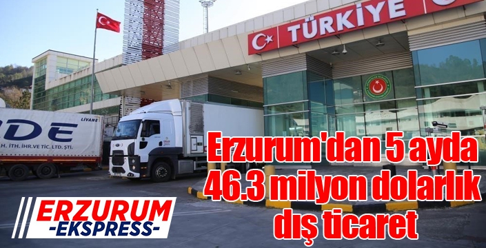 Erzurum'dan 5 ayda 46.3 milyon dolarlık dış ticaret