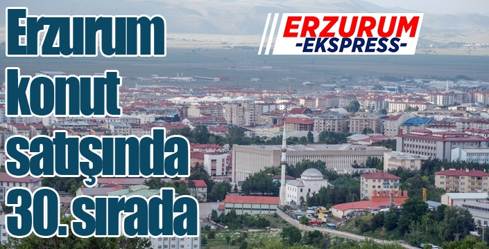 Erzurum konut satışında 30. sırada