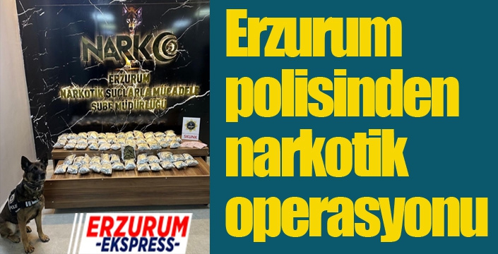 Erzurum polisinden narkotik operasyonu