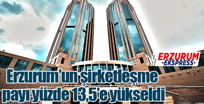 Erzurum’un şirketleşme payı yüzde 13,5’e yükseldi