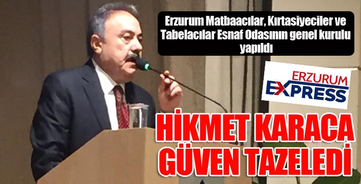 Hikmet Karaca güven tazeledi