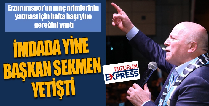 İmdada yine Sekmen yetişti...