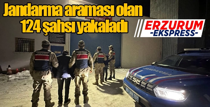 Jandarma araması olan 124 şahsı yakaladı