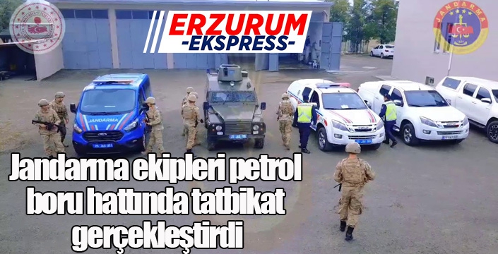 Jandarma ekipleri petrol boru hattında tatbikat gerçekleştirdi