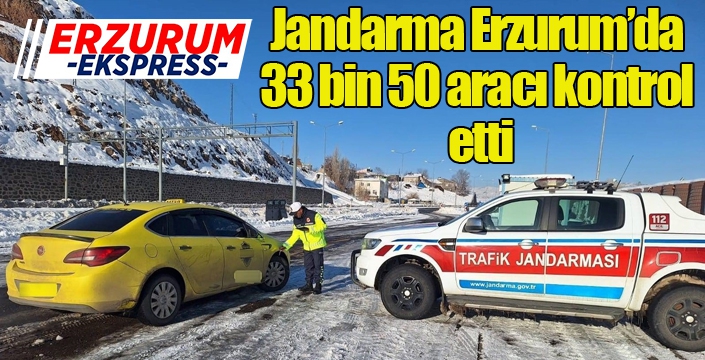 Jandarma Erzurum’da 33 bin 50 aracı kontrol etti