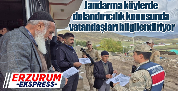 Jandarma köylerde dolandırıcılık konusunda vatandaşları bilgilendiriyor