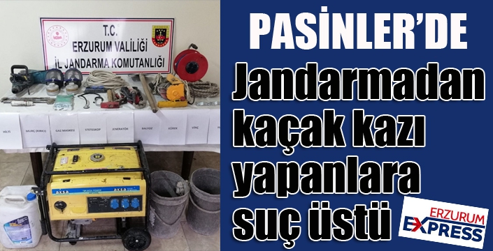 Jandarmadan kaçak kazı yapanlara suçüstü