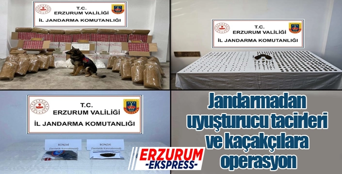 Jandarmadan uyuşturucu tacirleri ve kaçakçılara operasyon