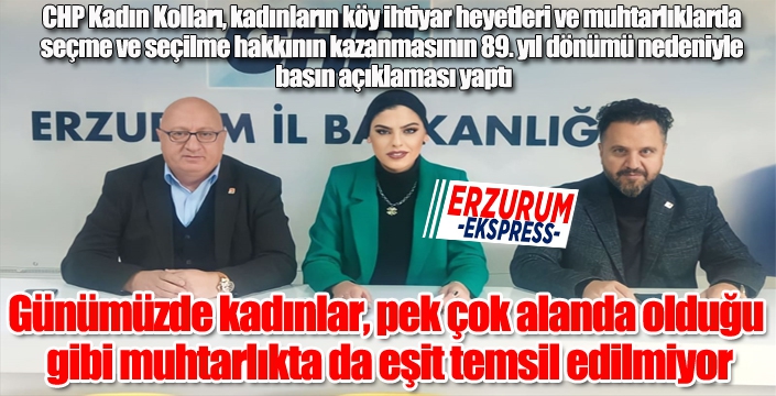 Kadınlar eşit temsil edilmiyor...