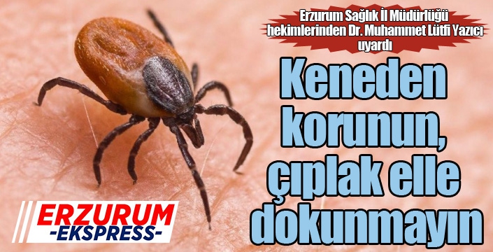 Keneden korunun, çıplak elle dokunmayın