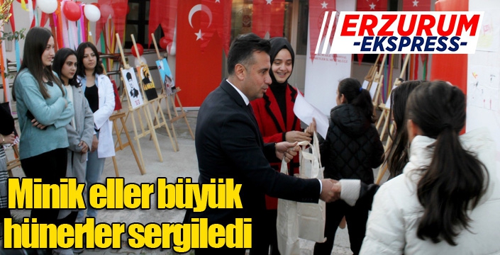 Minik eller büyük hünerler sergiledi