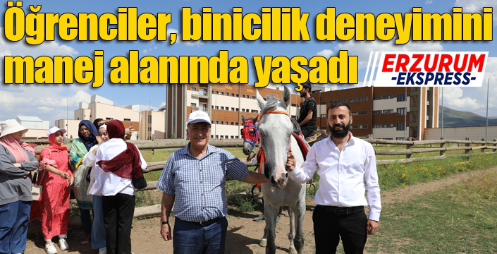 Öğrenciler, binicilik deneyimini manej alanında yaşadı