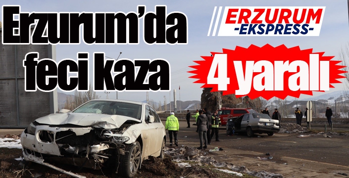 Oltu'da trafik kazası: 4 yaralı